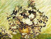Vincent Van Gogh Pink and White Roses Norge oil painting reproduction